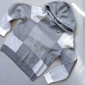 EXPRESS MEN Gray, Hooded Crewneck Sweater